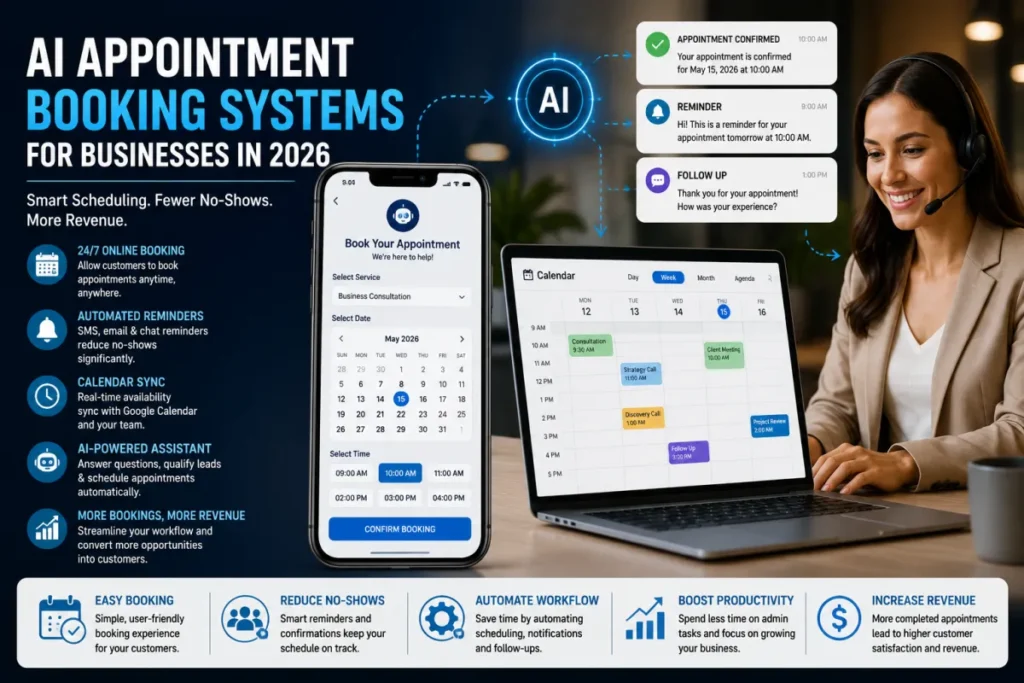 AI Appointment Booking Systems for Businesses in 2026: The Complete Guide to Reducing No-Shows and Increasing Revenue