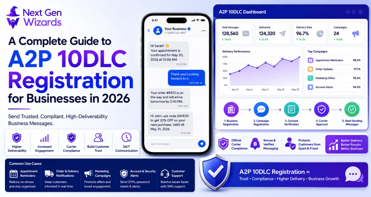 A Complete Guide to A2P 10DLC Registration for Businesses in 2026